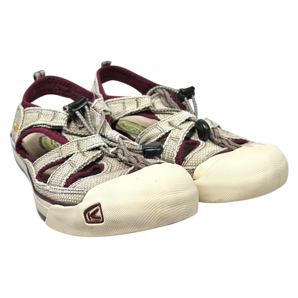 Keen Coronado Vulc Women's Size 9 Shoes Brown Red Canvas Outdoor Hiking Sandals